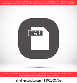file rar vector icon 10 eps , Lorem ipsum Flat design