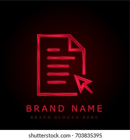 File red chromium metallic logo