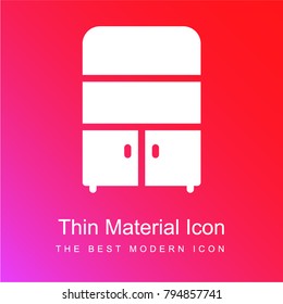 File red and pink gradient material white icon minimal design