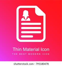 File red and pink gradient material white icon minimal design