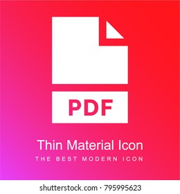 File red and pink gradient material white icon minimal design