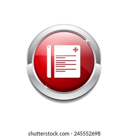 File Red Vector Icon Button