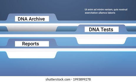 file register folders with genetic DNA archive tests and reports clinic medical treatment research and testing