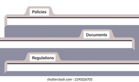 File register folders and people data documents flat vector illustration.
