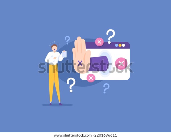 File Rejected Disapproved Rejection By Client Stock Vector (Royalty ...