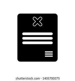 File Rejected Flat Icon Vector 