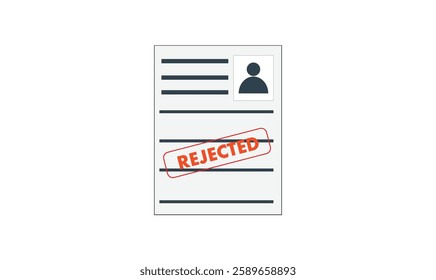 File rejected icon vector illustration for use.