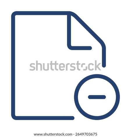 File remove icon flat illustration outline logo
