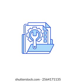File Repair Line Icon. linear style sign for mobile concept and web design. Outline vector icon.