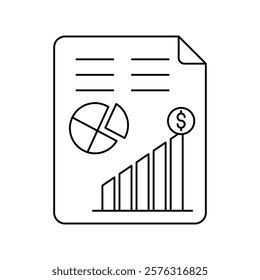 File Report icon with white background vector stock illustration