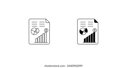 File Report set icon with white background vector stock illustration