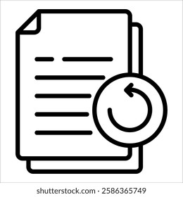 File Restore Icon Element For Design