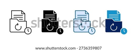 File Restore Icon Set Multiple Style Collection