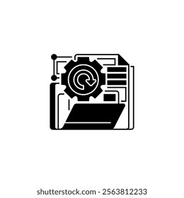 File Restore Line Icon. linear style sign for mobile concept and web design. Outline vector icon.