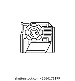 File Restore Line Icon. linear style sign for mobile concept and web design. Outline vector icon.