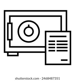 file safe box icon with transparent background, notary icon