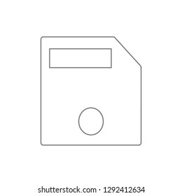file save icon. Element of cyber security for mobile concept and web apps icon. Thin line icon for website design and development, app development