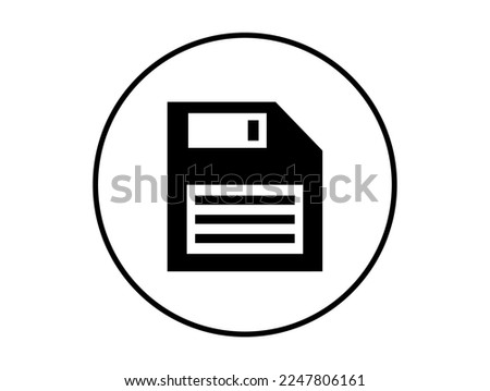 File save icon. Vector rescue disk for files and documents, digital device storage concept isolated on white background