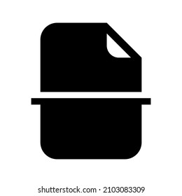 Icono de exploración de archivos aislado en fondo blanco