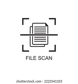 file scan icon , technology icon