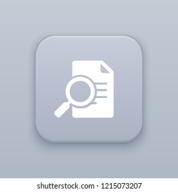 File Search button, best vector on a gray background