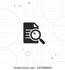 File search, document, vector best flat icon on texture background , EPS 10