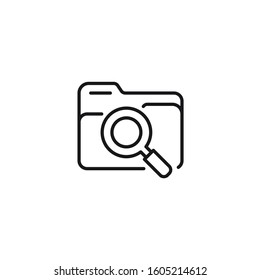 File Search Icon - Black