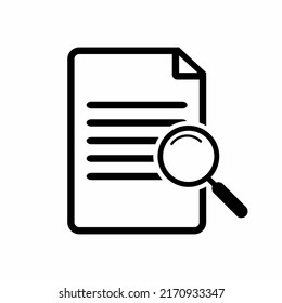 File search icon document page with magnifier Vector Image