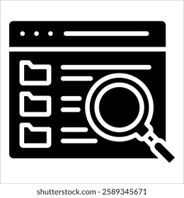 File Search Icon Element For Design