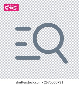 Icono de búsqueda de archivos, ícono de búsqueda, ícono de contenido de archivo, ícono de Vector de formato EPS archivo de ilustración
