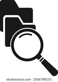 file search icon. find information icon vector