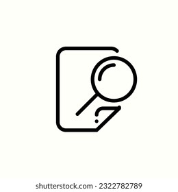 icono de búsqueda de archivos, icono aislado en fondo claro, perfecto para sitio web, blog, logotipo, diseño gráfico, medios sociales, interfaz de usuario, aplicación móvil