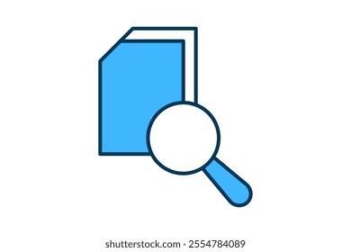 File Search icon. icon related to Search. suitable for web site, app, user interfaces, printable etc. flat line icon style. simple vector design editable