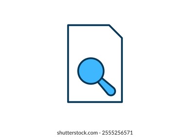 File Search icon. icon related to Search. suitable for web site, app, user interfaces, printable etc. flat line icon style. simple vector design editable