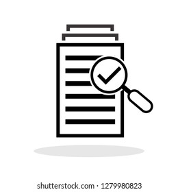File search icon in trendy flat style. Vector Illustration EPS 10.