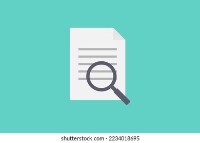 File search icon vector design illustration, file and magnifying glass
