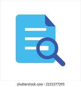 File search icon vector graphic illustration in blue