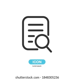 File search icon vector isolated on white background.