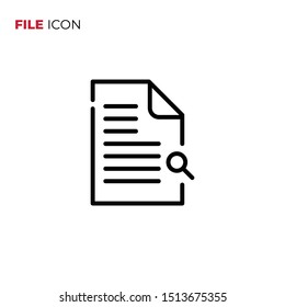 File search icon vector on white background