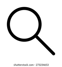 File search or people search magnifying glass line art vector icon for apps and websites