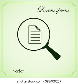 file search, sign, vector icon