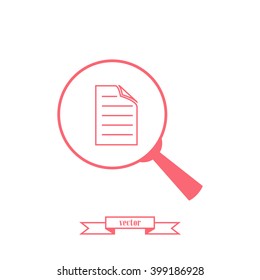 file search, sign, vector icon