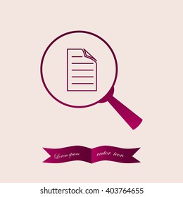 file search, sign, vector icon