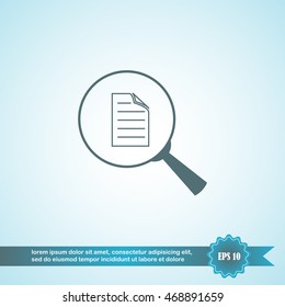 file search, sign, vector icon