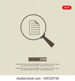 file search, sign, vector icon