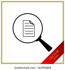 file search, sign, vector icon