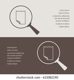 file search, sign, vector icon