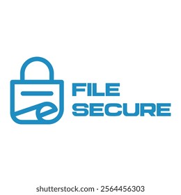 file secure flat minimalist logo design