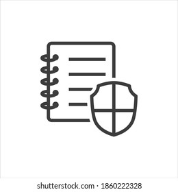File security icon on white background