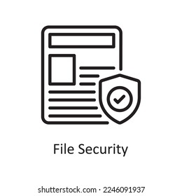 Illustration zum Design von Dateisicherheit. Web-Hosting- und Cloud-Dienste-Symbol auf weißem Hintergrund EPS10-Datei